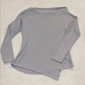 HEATHER made in the USA Gray Medium Asymmetrical Long Sleeve Top
